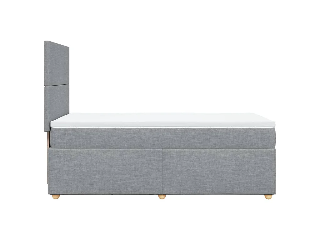 Boxspring met matras stof lichtgrijs 100x200 cm