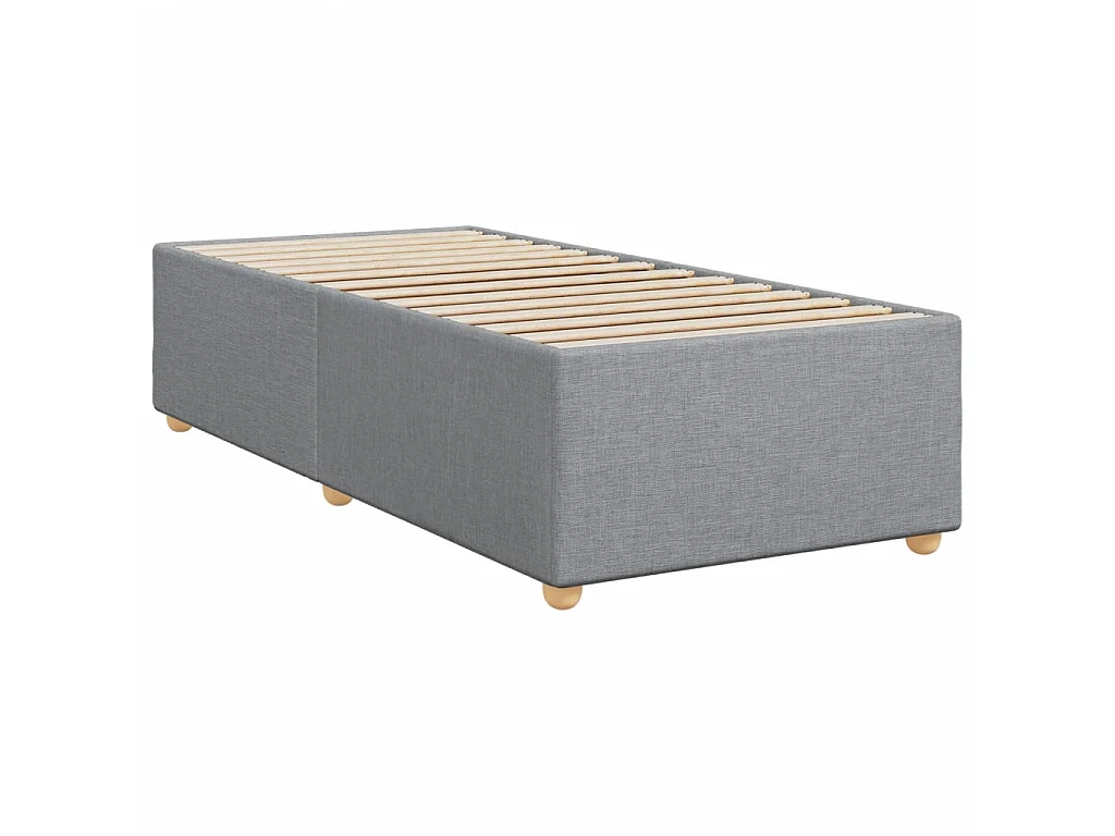 Boxspring met matras stof lichtgrijs 100x200 cm