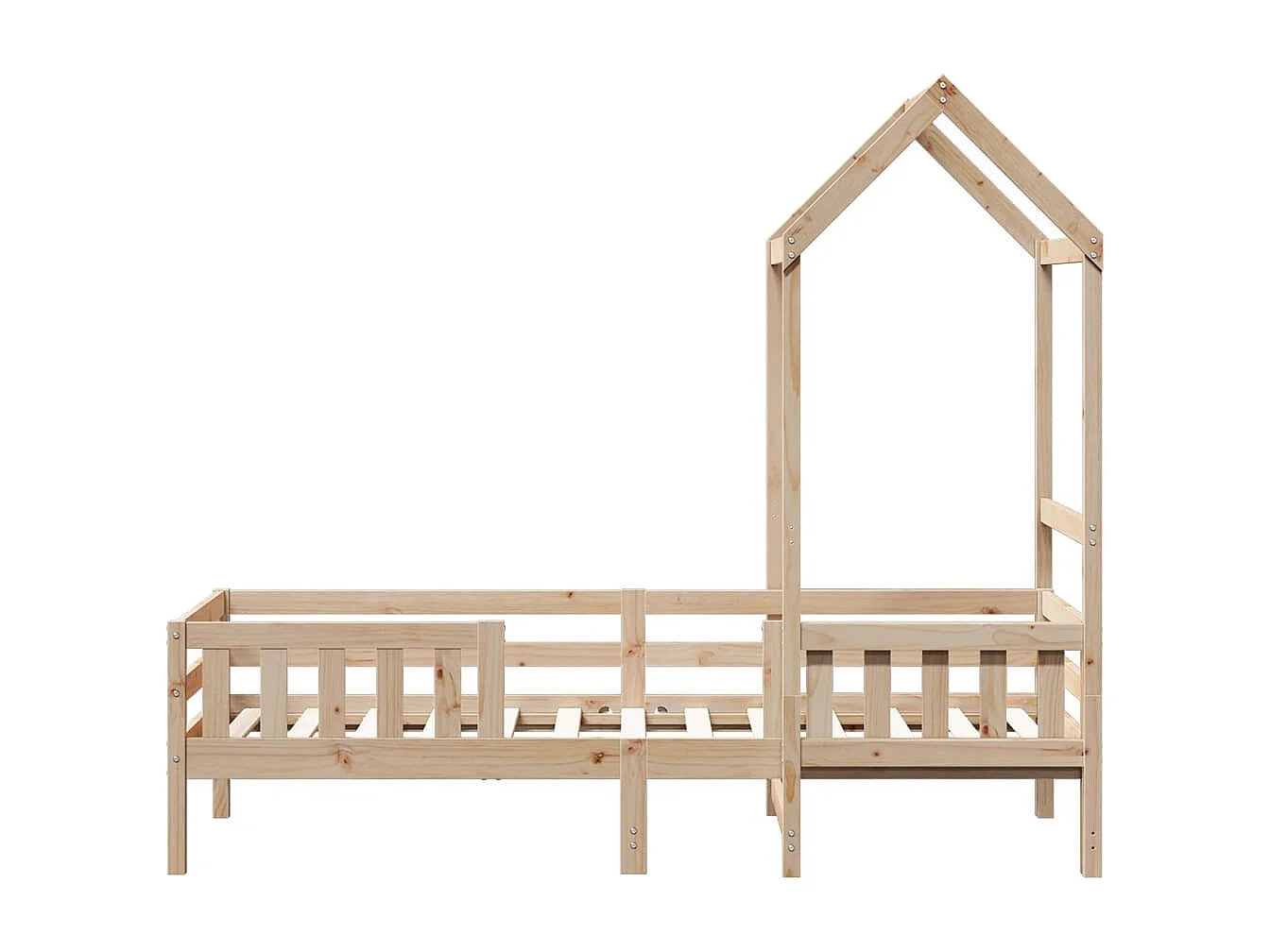 Giroletto con Tetto 80x200 cm in Legno Massello di Pino