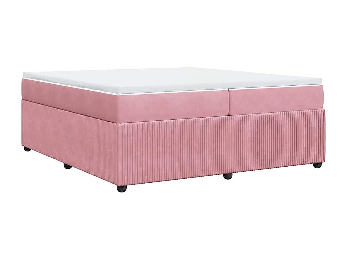 Sommier à lattes de lit avec matelas Rose 200x200 cm Velours