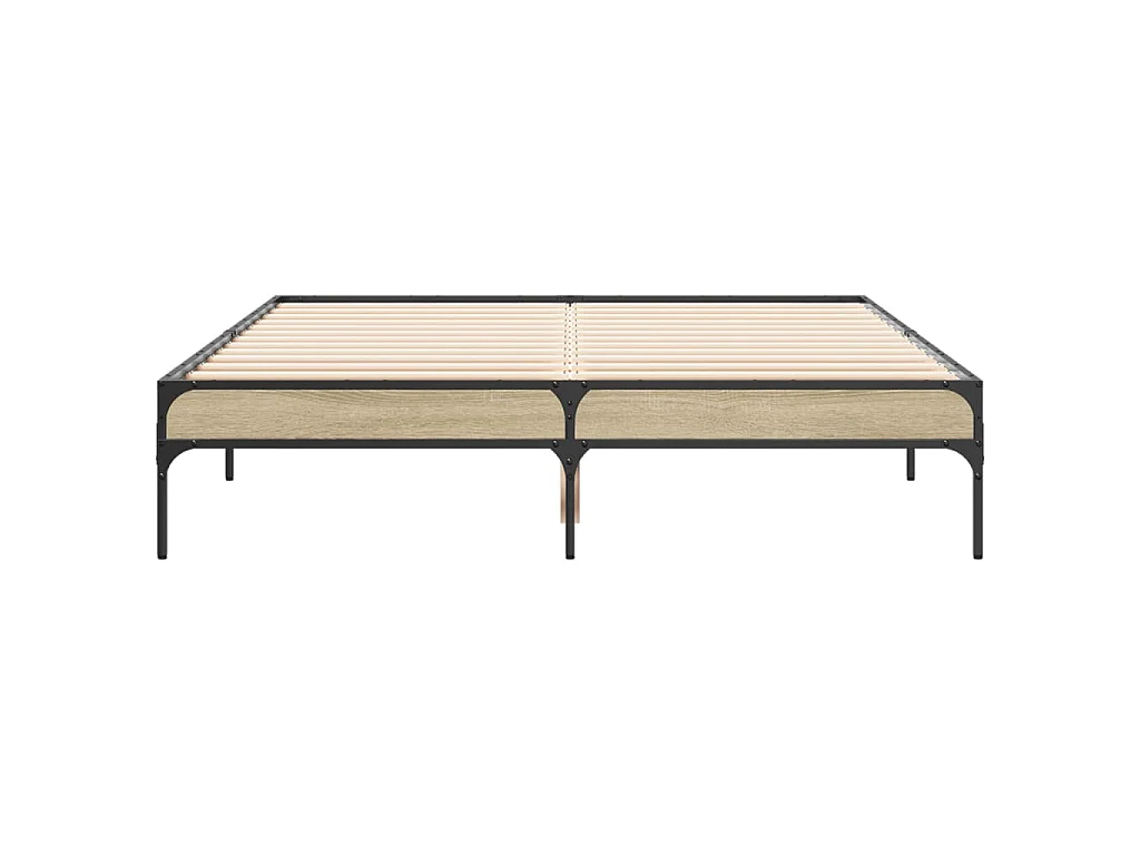 Cadre de lit sans matelas chêne sonoma 140x190 cm