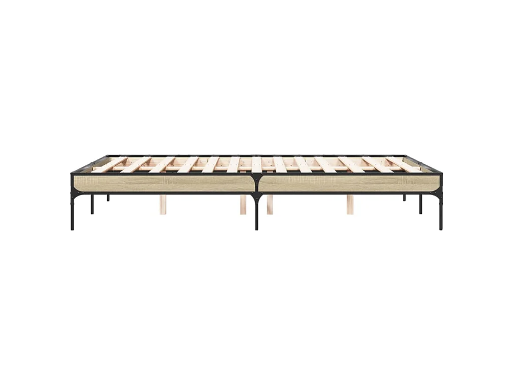 Cadre de lit sans matelas chêne sonoma 140x190 cm