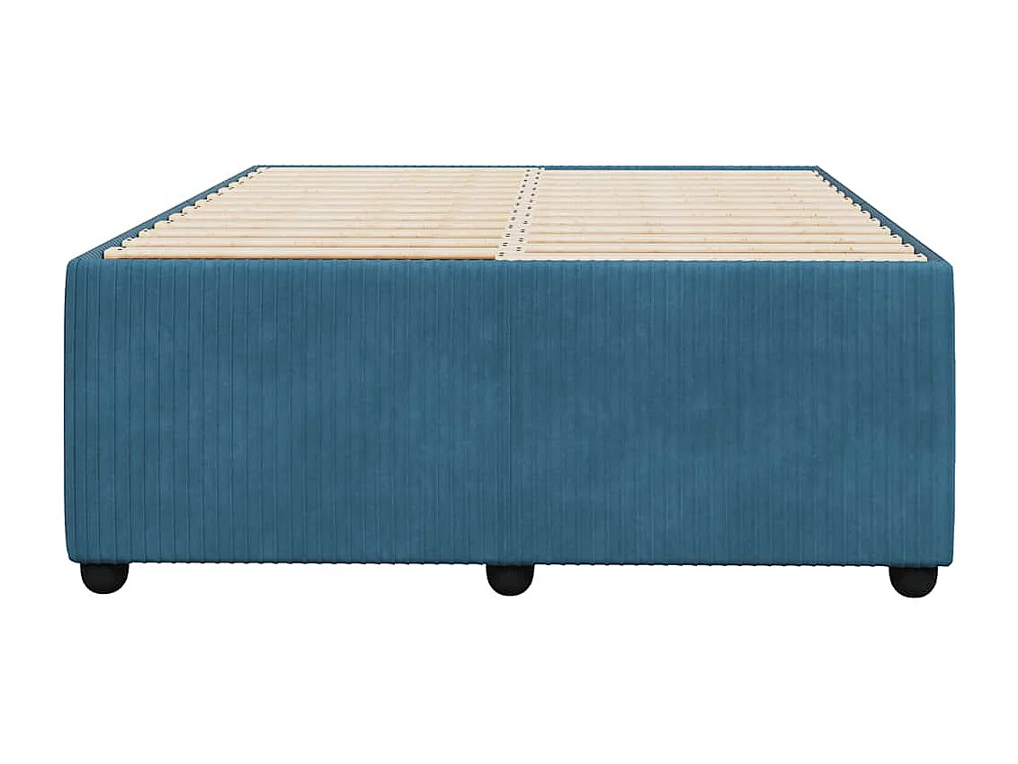 Bedframe fluweel blauw 120x190 cm