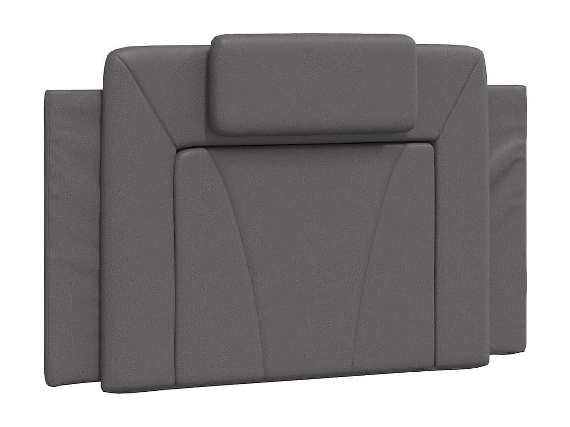 Bett "Viana" mit Matratze Grau 90x190 cm Kunstleder