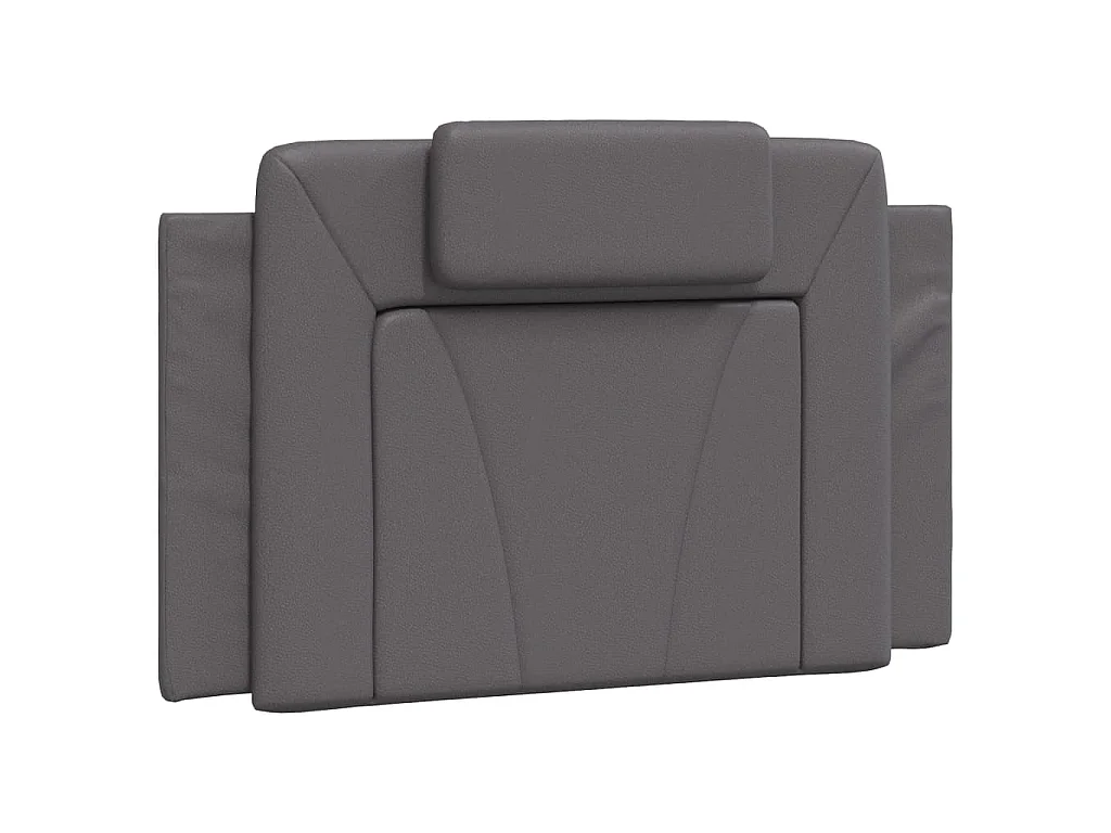 Lit Viana avec matelas gris 90x190 cm similicuir