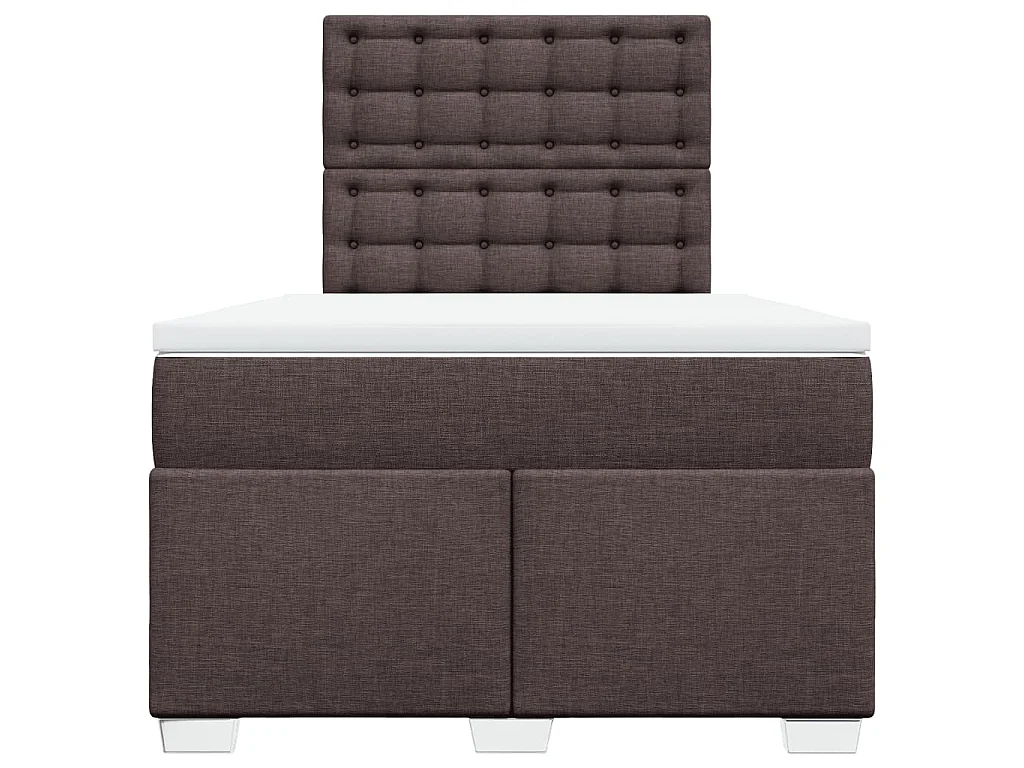 Boxspringbett mit Matratze Dunkelbraun 120x190 cm Stoff