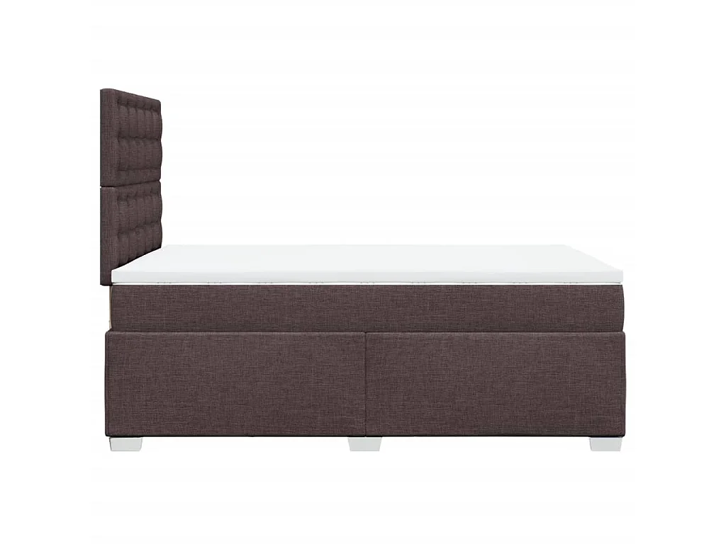 Boxspringbett mit Matratze Dunkelbraun 120x190 cm Stoff