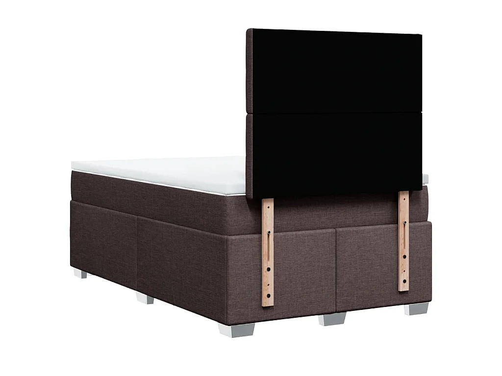 Boxspringbett mit Matratze Dunkelbraun 120x190 cm Stoff