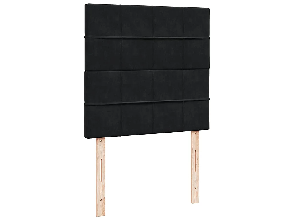 Cama com molas/colchão 90x190 cm veludo preto