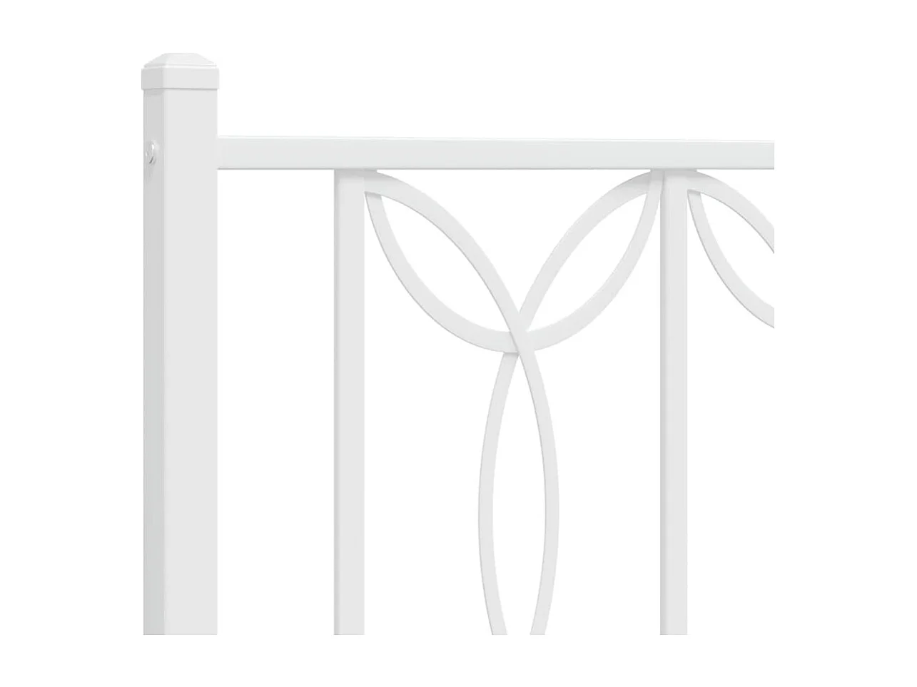 Giroletto con Testiera e Pediera Metallo Bianco 140x190 cm