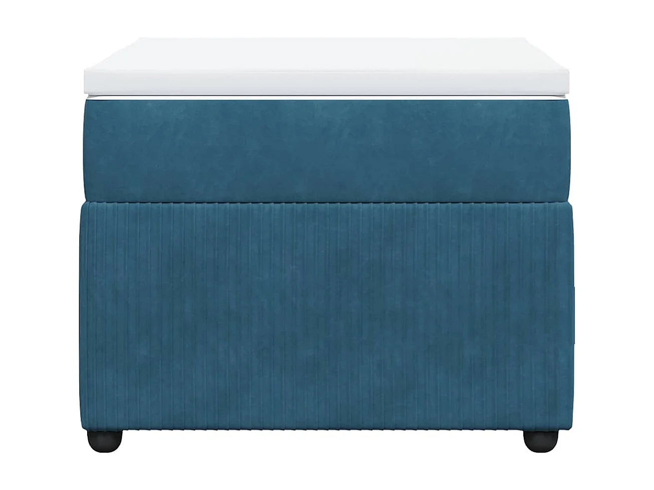 Cama com molas/colchão 90x190 cm veludo azul-escuro