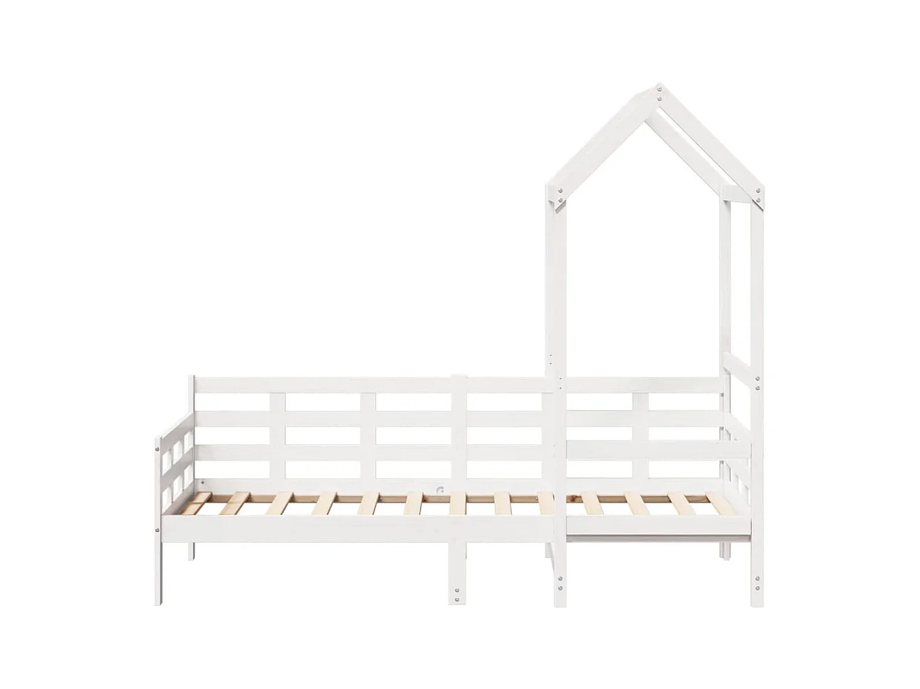 Slaapbank met bedhuis 80x200 cm massief grenenhout wit