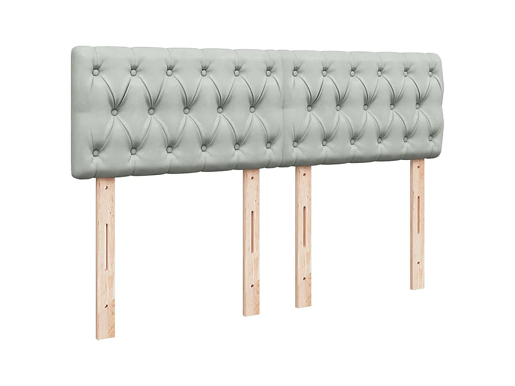 Boxspringbett mit Matratze Hellgrau 140x190 cm Samt