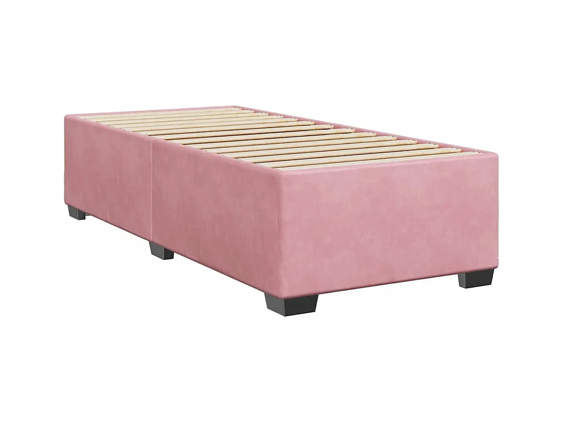 Sommier à lattes de lit avec matelas Rose 90x190 cm Velours