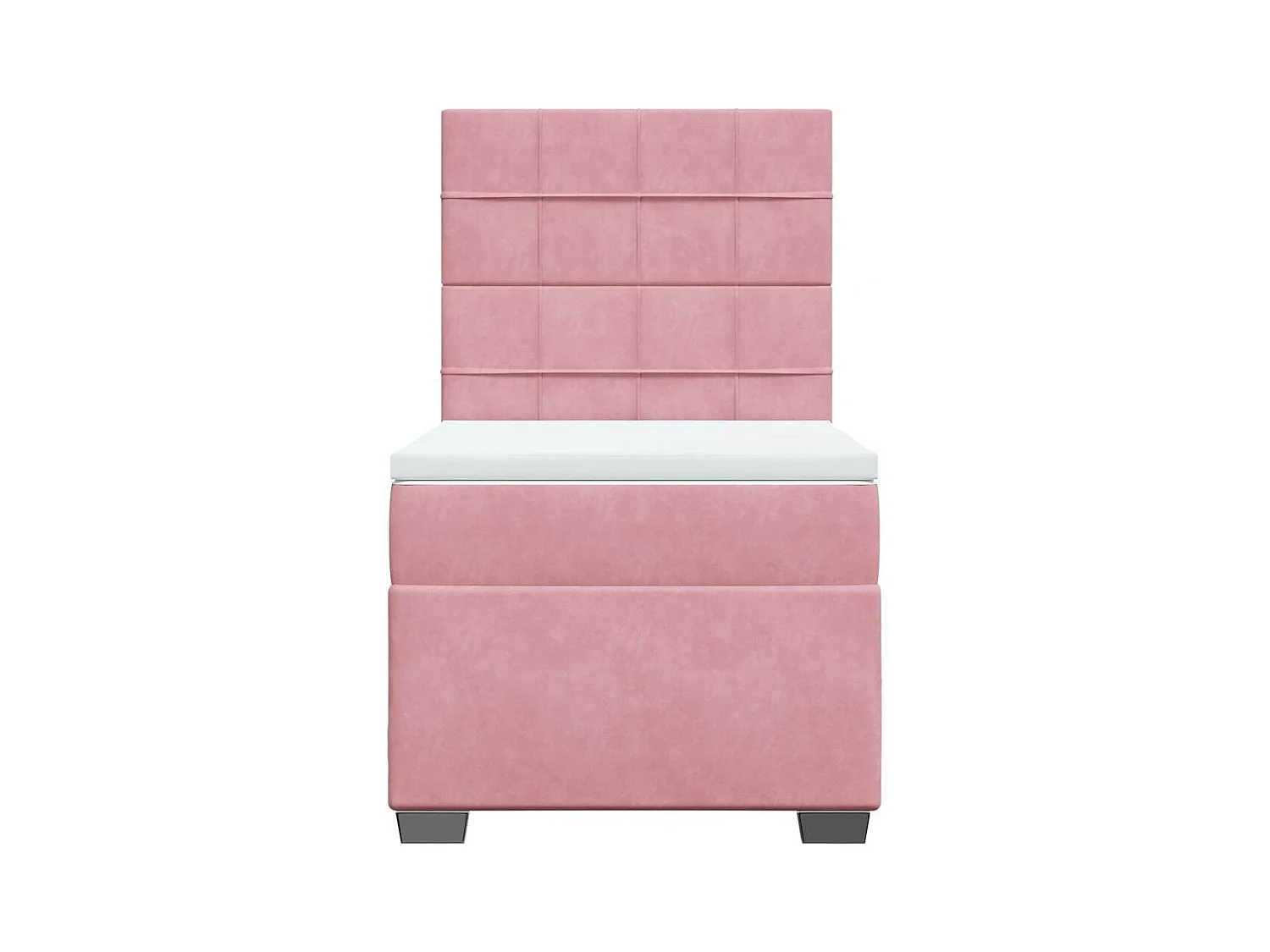 Sommier à lattes de lit avec matelas Rose 90x190 cm Velours