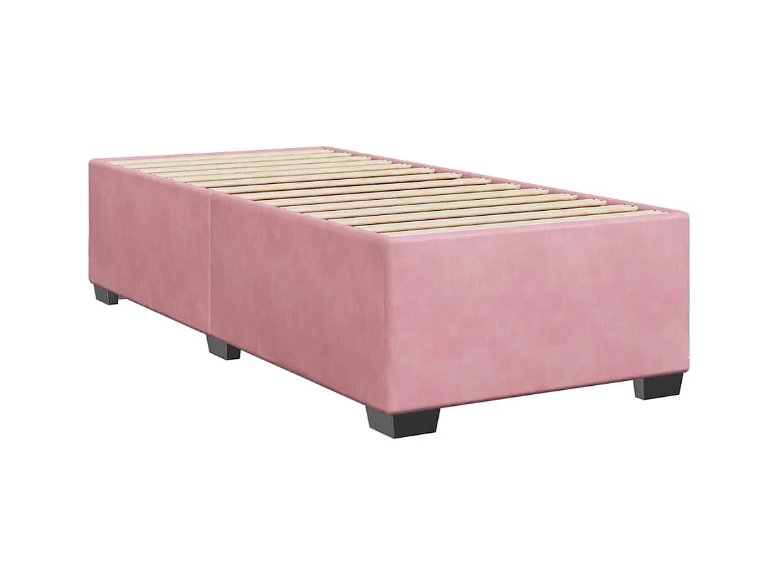 Sommier à lattes de lit avec matelas Rose 90x190 cm Velours