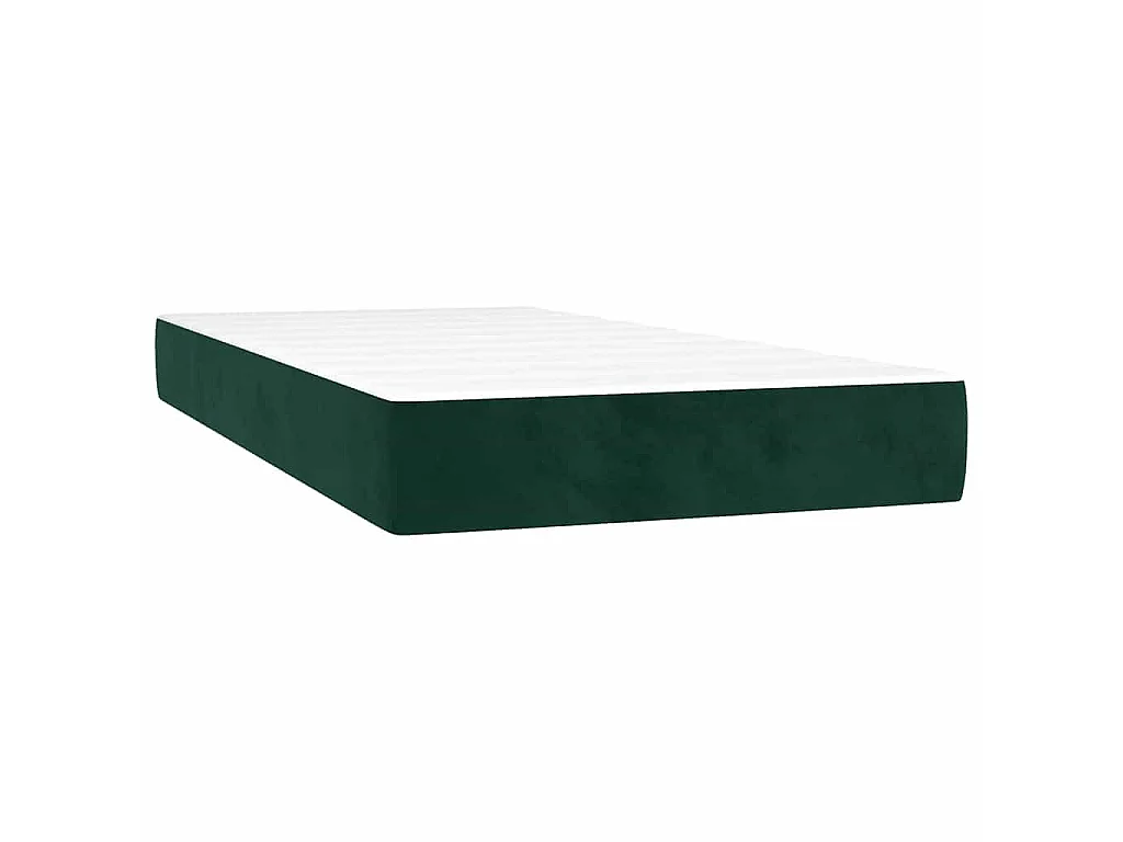 Boxspring met matras fluweel donkergroen 120x190 cm