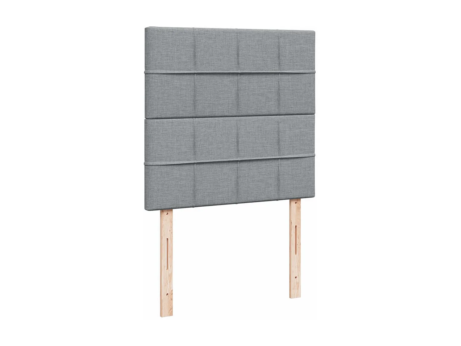 Sommier à lattes de lit avec matelas Gris clair 100x200cm Tissu