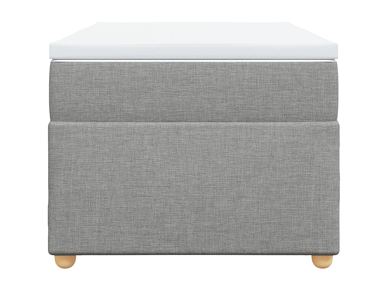 Boxspringbett mit Matratze Hellgrau 90x200 cm Stoff