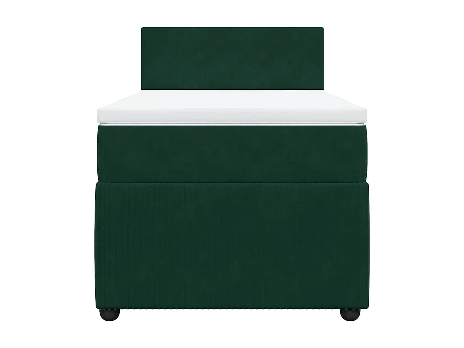 Boxspringbett mit Matratze Dunkelgrün 100x200 cm Samt