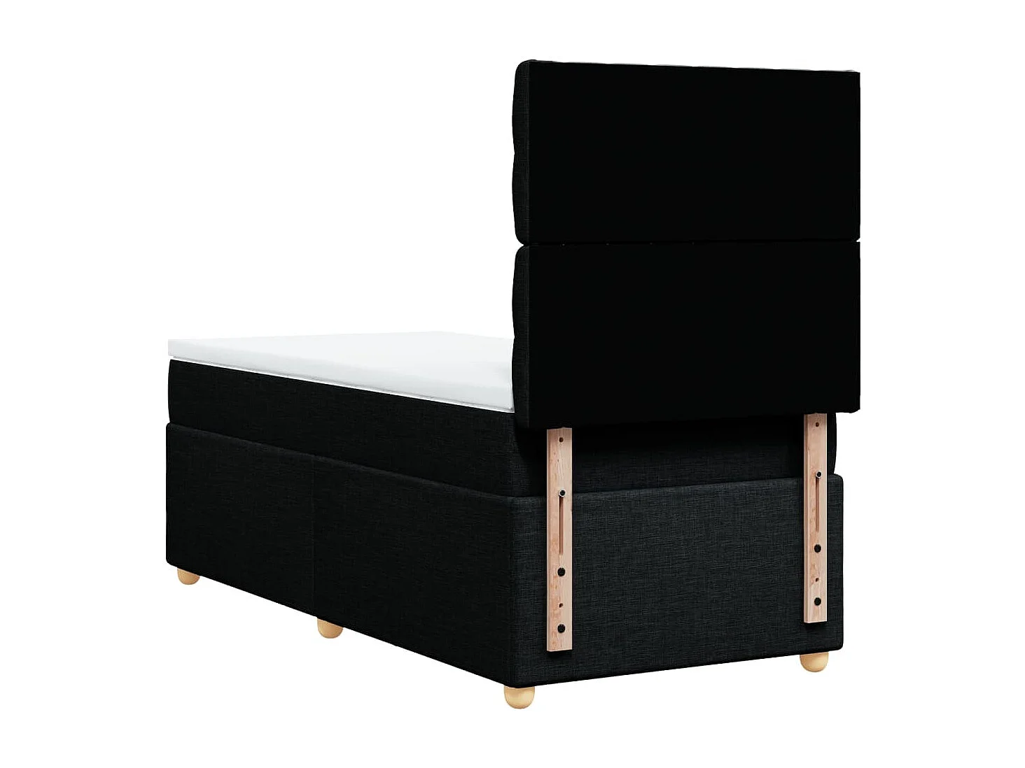 Boxspringbett mit Matratze Schwarz 80x200 cm Stoff