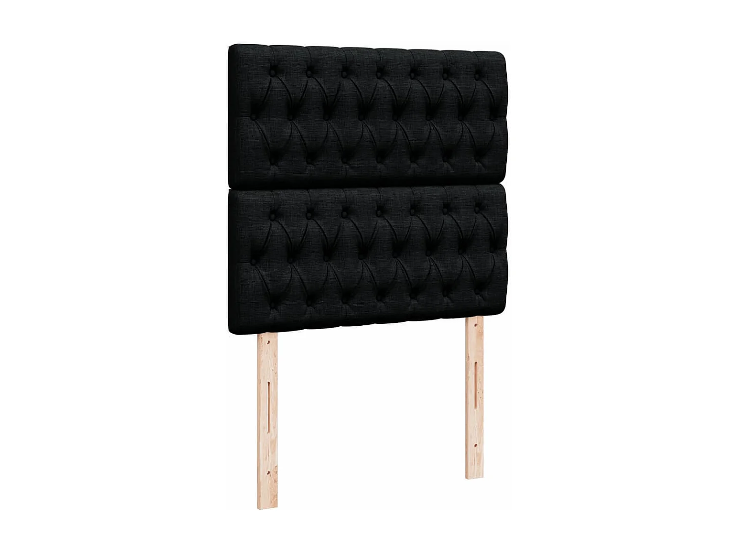 Boxspringbett mit Matratze Schwarz 80x200 cm Stoff
