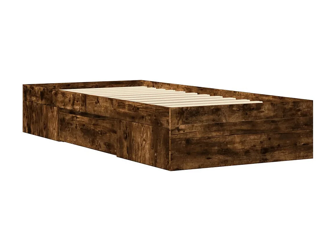 Bedframe zonder matras hout gerookt eikenkleurig 90x200 cm