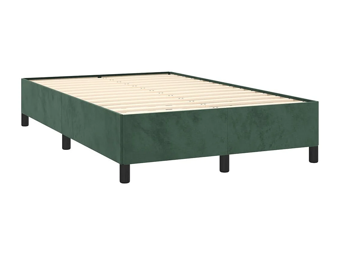 Boxspringbett mit Matratze Dunkelgrün 120x190 cm Samt