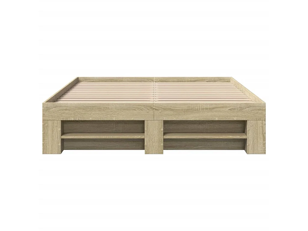 Cadre de lit sans matelas chêne sonoma 140x200 cm