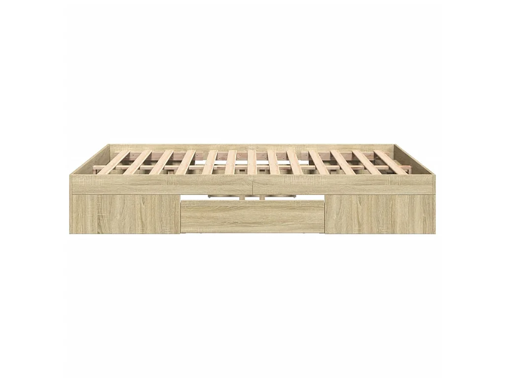 Cadre de lit sans matelas chêne sonoma 140x200 cm