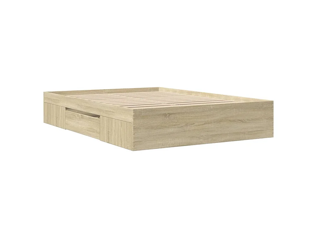 Cadre de lit sans matelas chêne sonoma 140x200 cm