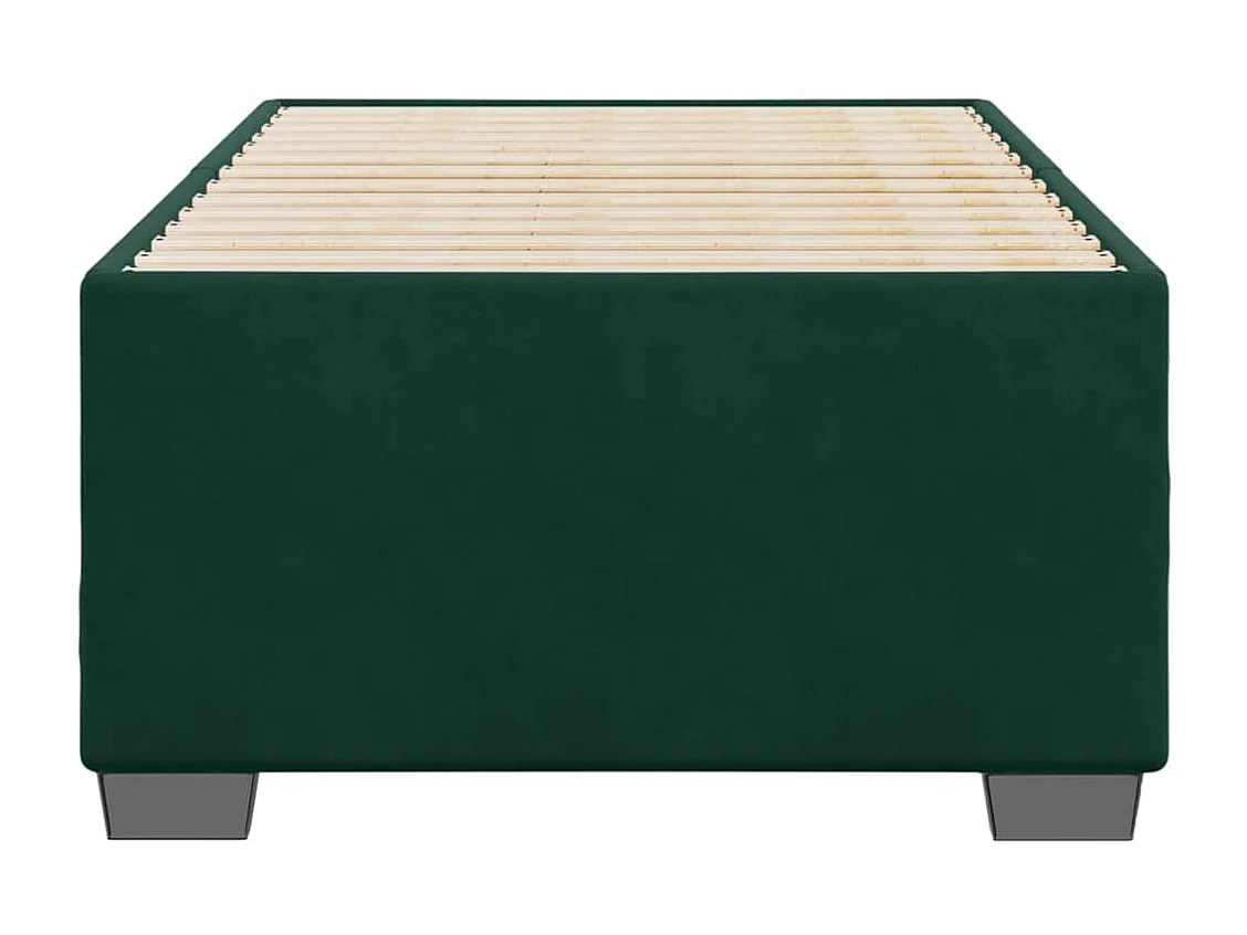 Bettgestell ohne Matratze Dunkelgrün 100x200 cm Samt