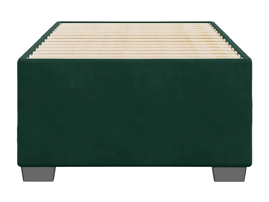 Bettgestell ohne Matratze Dunkelgrün 100x200 cm Samt