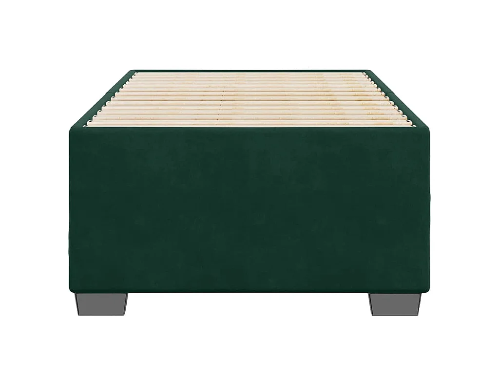 Giroletto senza Materasso Verde Scuro 100x200 cm in Velluto