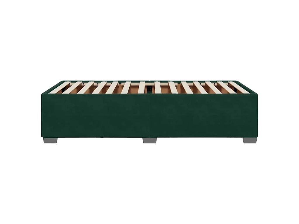 Giroletto senza Materasso Verde Scuro 100x200 cm in Velluto