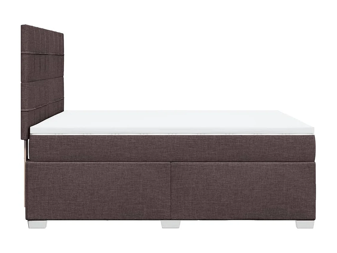 Boxspringbett mit Matratze Dunkelbraun 140x200 cm Stoff