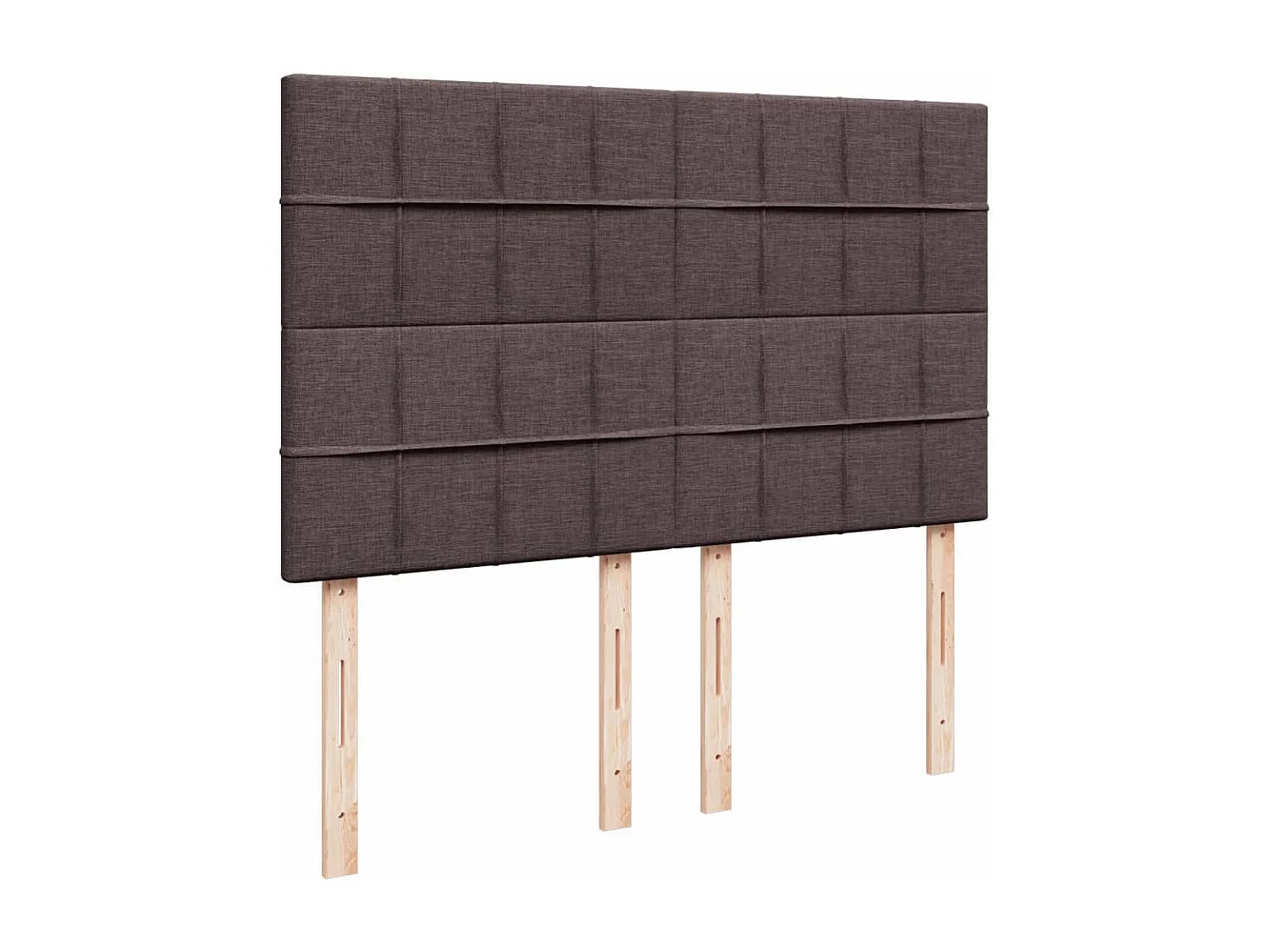 Boxspring met matras stof donkerbruin 140x200 cm