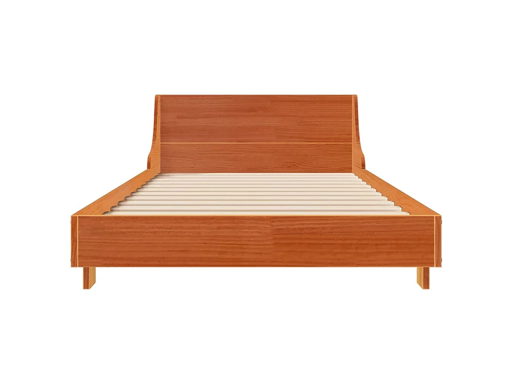 Letto senza Materasso Marrone Cera 75x190 cm in Legno di Pino