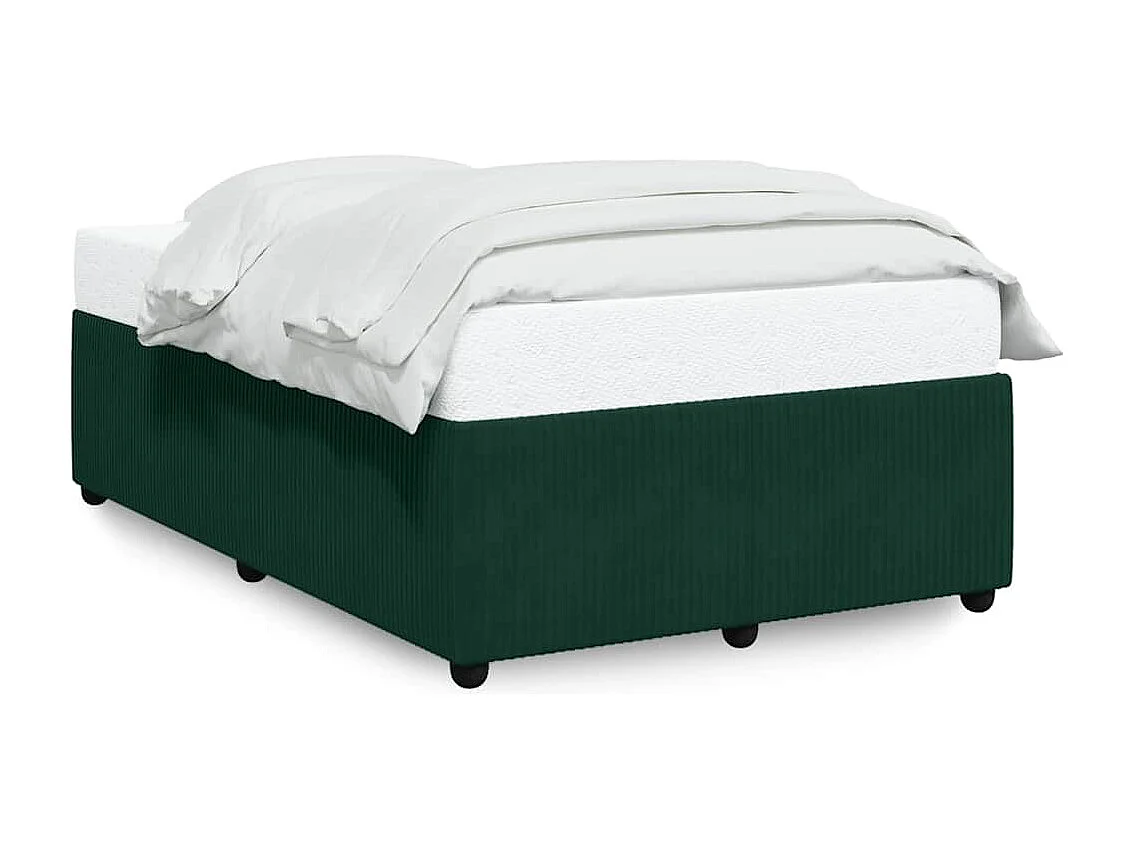 Cadre de lit sans matelas vert foncé 120x200 cm velours