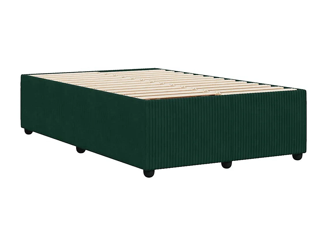 Cadre de lit sans matelas vert foncé 120x200 cm velours