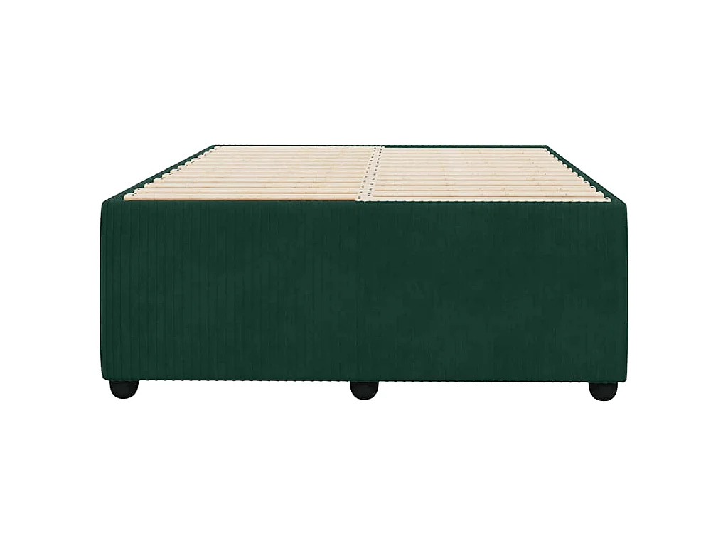 Bettgestell ohne Matratze Dunkelgrün 120x200 cm Samt
