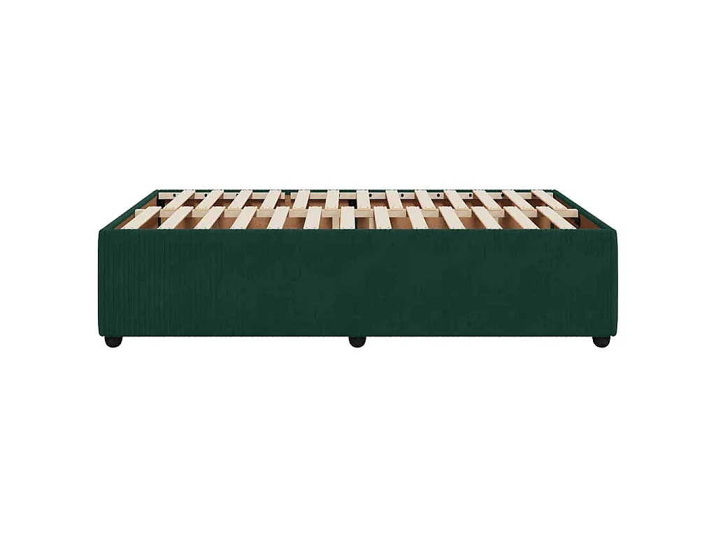 Bettgestell ohne Matratze Dunkelgrün 120x200 cm Samt