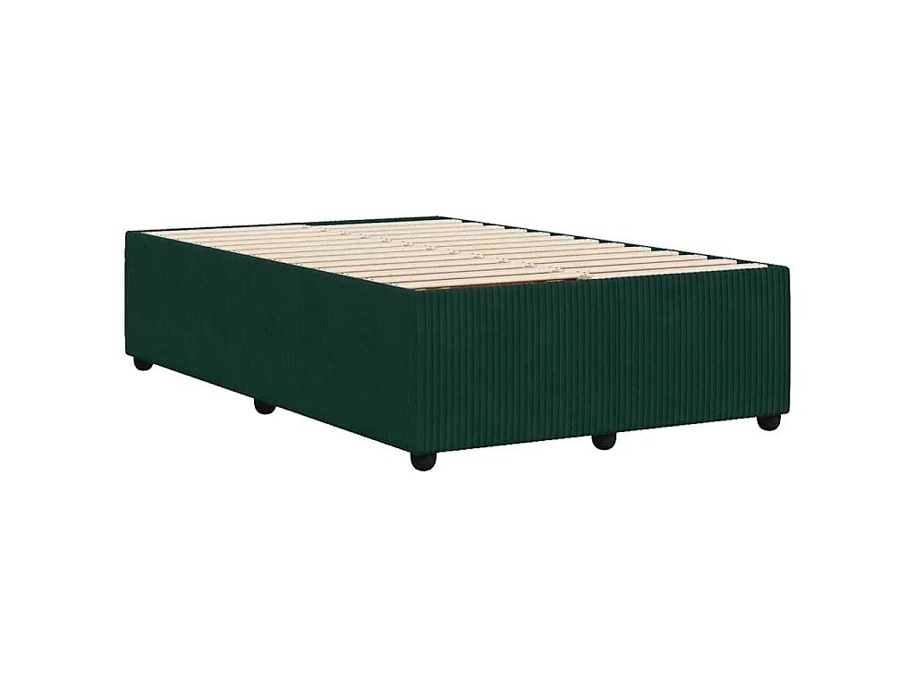 Bettgestell ohne Matratze Dunkelgrün 120x200 cm Samt