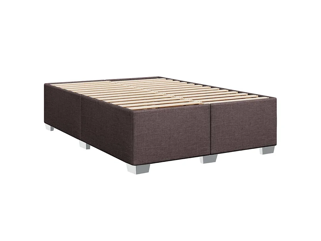 Boxspringbett mit Matratze Dunkelbraun 140x200 cm Stoff