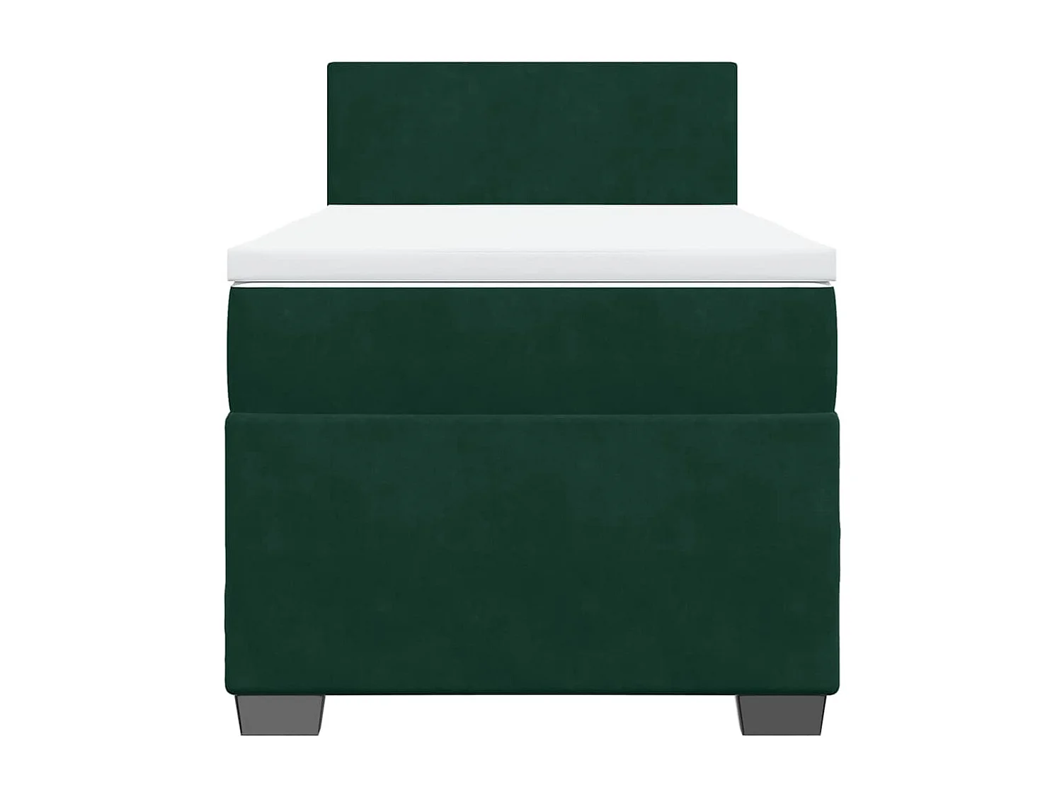 Sommier à lattes de lit avec matelas Vert foncé 100x200 cm