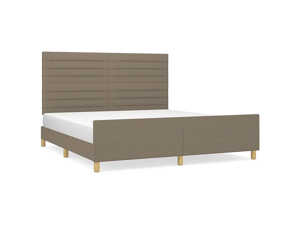Bedframe zonder matras stof taupe 180x200 cm