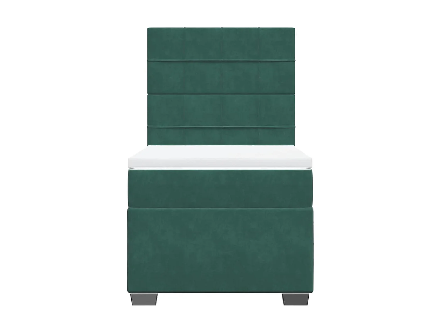 Boxspringbett mit Matratze Dunkelgrün 100x200 cm Samt