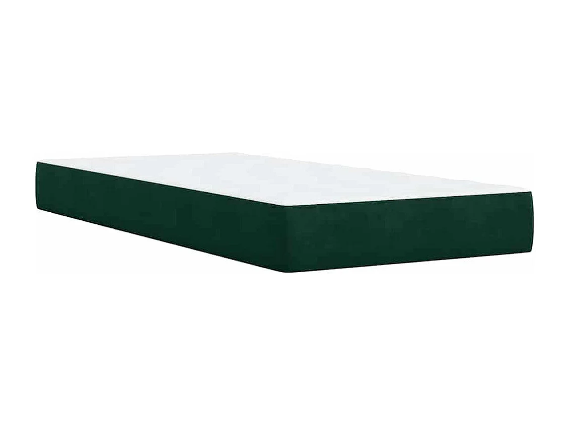 Boxspring met matras fluweel donkergroen 100x200 cm