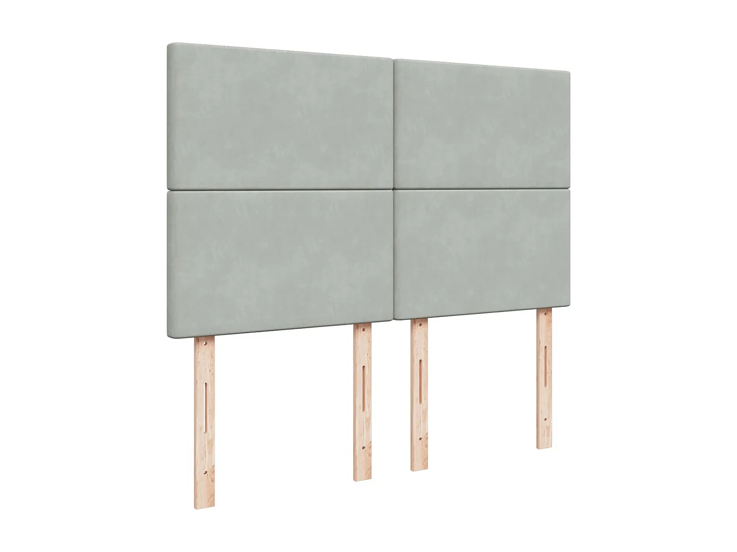 Boxspringbett mit Matratze Hellgrau 140x190 cm Samt