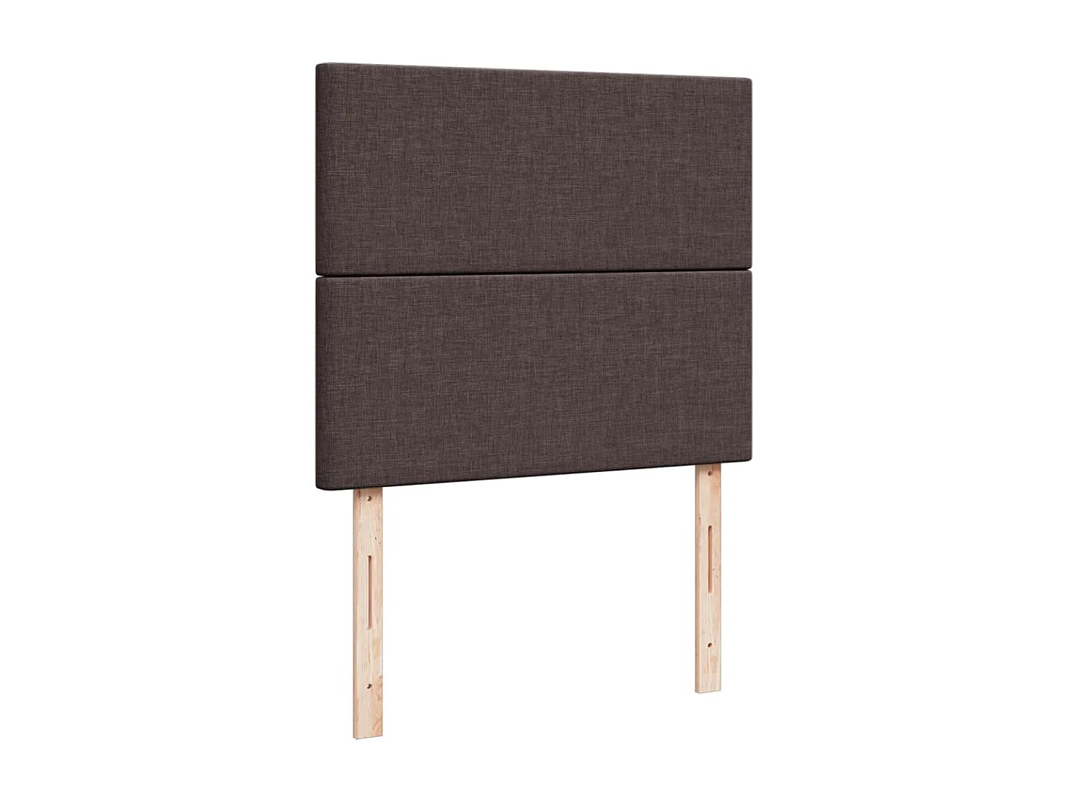 Sommier à lattes de lit et matelas marron foncé 120x190cm tissu